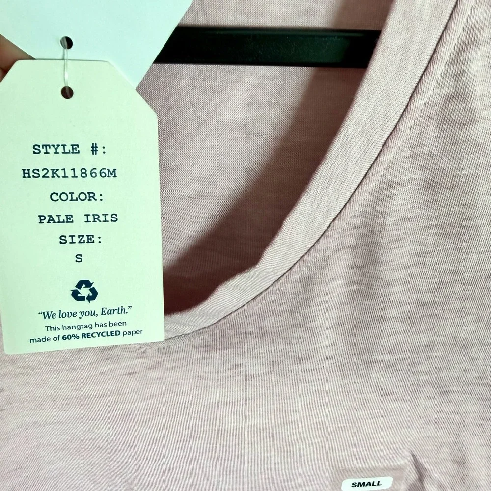 Hippie Rose Womens Small V Neck Cuffed Sleeve T Shirt Pale Iris Heathered - Picture 4 of 11